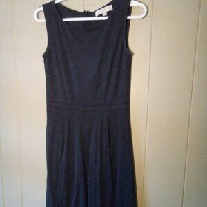 Ann Taylor Loft Dress Women 0 Sleeveless Back Zipper Dark Gray